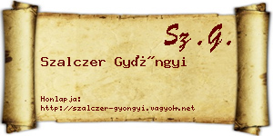 Szalczer Gyöngyi névjegykártya