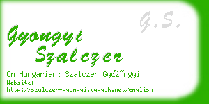gyongyi szalczer business card